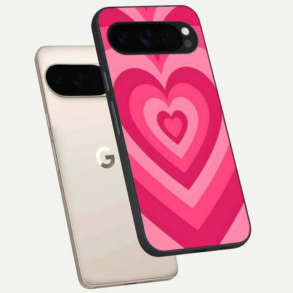  Layered Love Hearts phone case For Google Pixel 10 Pro XL showing premium glass back cover with detailed artwork