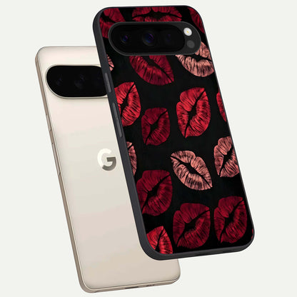  Midnight Kiss Love phone case For Google Pixel 10 Pro XL showing premium glass back cover with detailed artwork