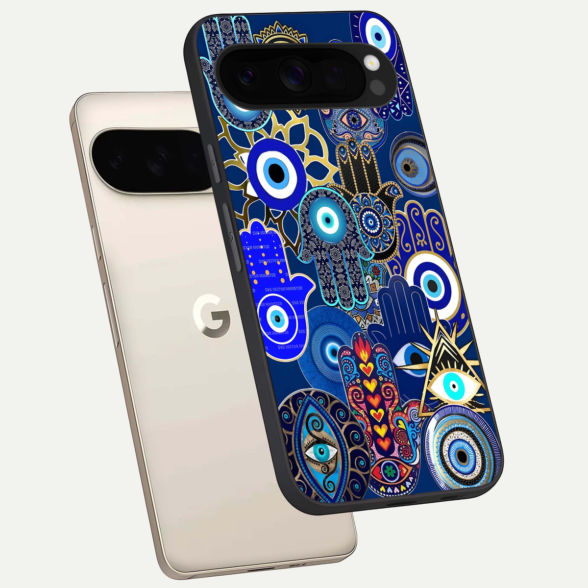 Mystic Palm Guard phone case For Google Pixel 10 Pro XL showing premium glass back cover with detailed artwork