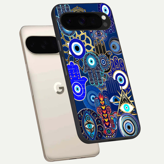  Mystic Palm Guard phone case For Google Pixel 10 Pro XL showing premium glass back cover with detailed artwork