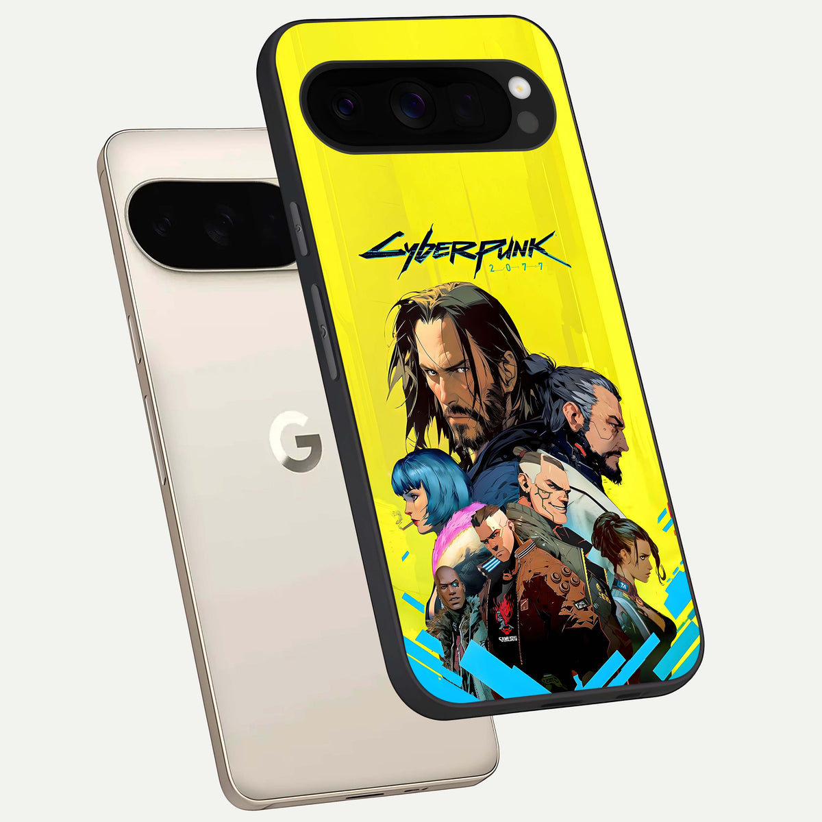  Neon Rebel Genesis phone case For Google Pixel 10 Pro XL showing premium glass back cover with detailed artwork