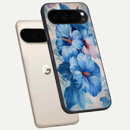  Ocean Hibiscus Grace phone case For Google Pixel 10 Pro XL showing premium glass back cover with detailed artwork