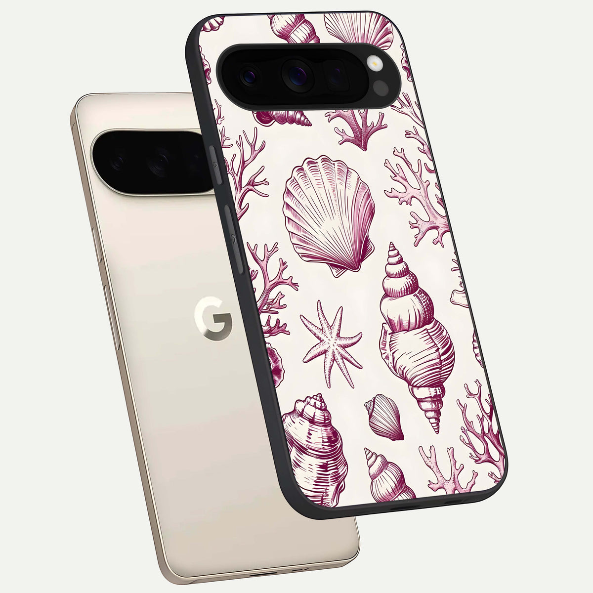  Pink Power Sparks phone case For Google Pixel 10 Pro XL showing premium glass back cover with detailed artwork