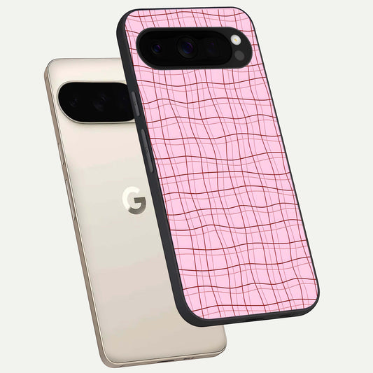  Soft Grid Bliss phone case For Google Pixel 10 Pro XL showing premium glass back cover with detailed artwork