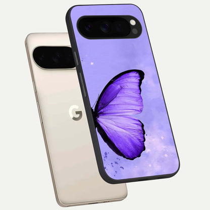  Violet Dream Wing phone case For Google Pixel 10 Pro XL showing premium glass back cover with detailed artwork