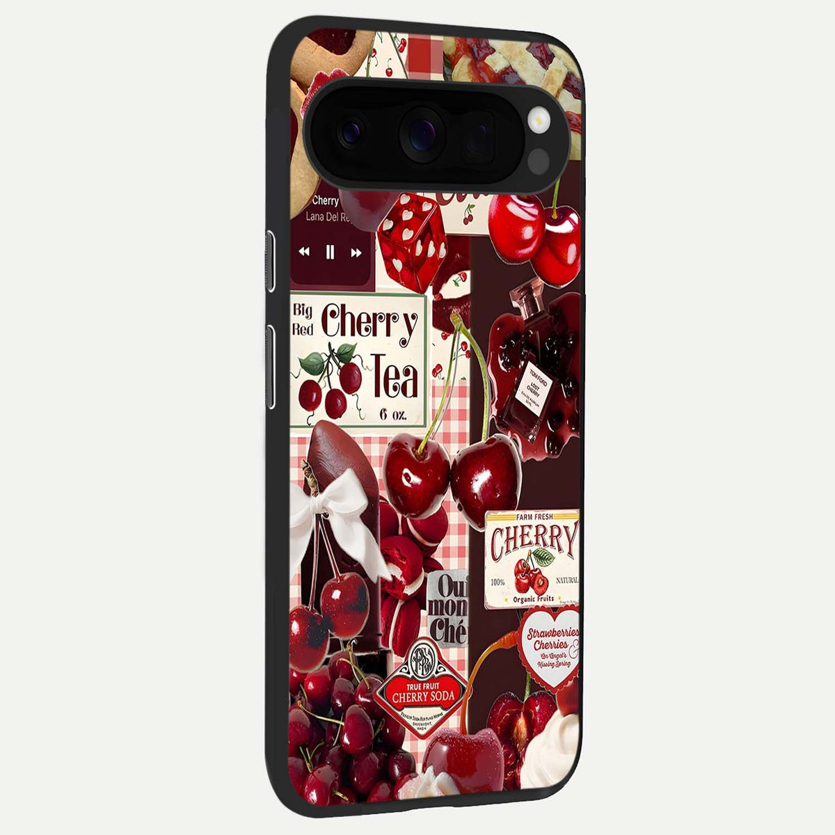  Aesthetic Cherry Tea back cover For Google Pixel 10 Pro XL slim fit glass case with vibrant aesthetic design