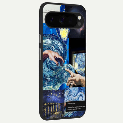  Aesthetic Vando Hands back cover For Google Pixel 10 Pro XL slim fit glass case with vibrant aesthetic design