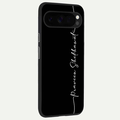  Black Tune Custom Name back cover For Google Pixel 10 Pro XL slim fit glass case with vibrant aesthetic design