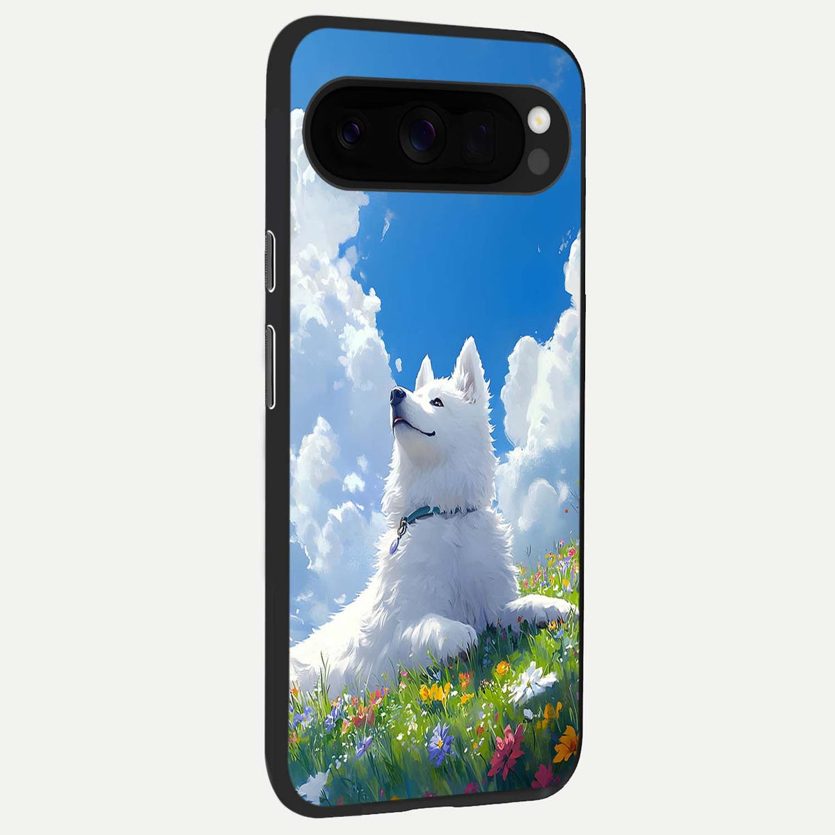  Blissful Cloud Pup back cover For Google Pixel 10 Pro XL slim fit glass case with vibrant aesthetic design