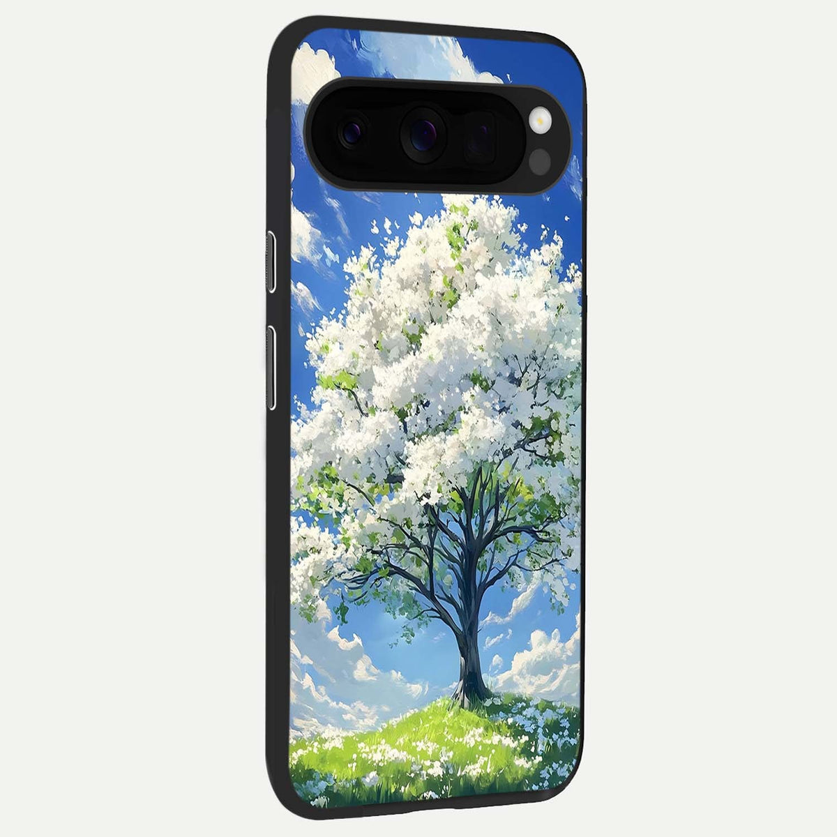  Blossom Sky Serenity back cover For Google Pixel 10 Pro XL slim fit glass case with vibrant aesthetic design