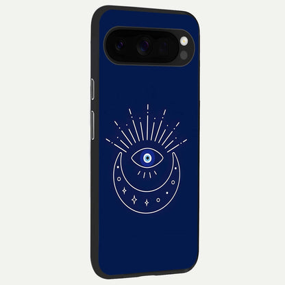  Blue Evil Eye back cover For Google Pixel 10 Pro XL slim fit glass case with vibrant aesthetic design