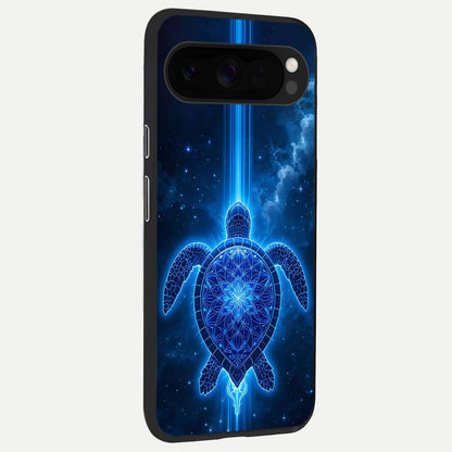  Blue Galaxy Turtle back cover For Google Pixel 10 Pro XL slim fit glass case with vibrant aesthetic design