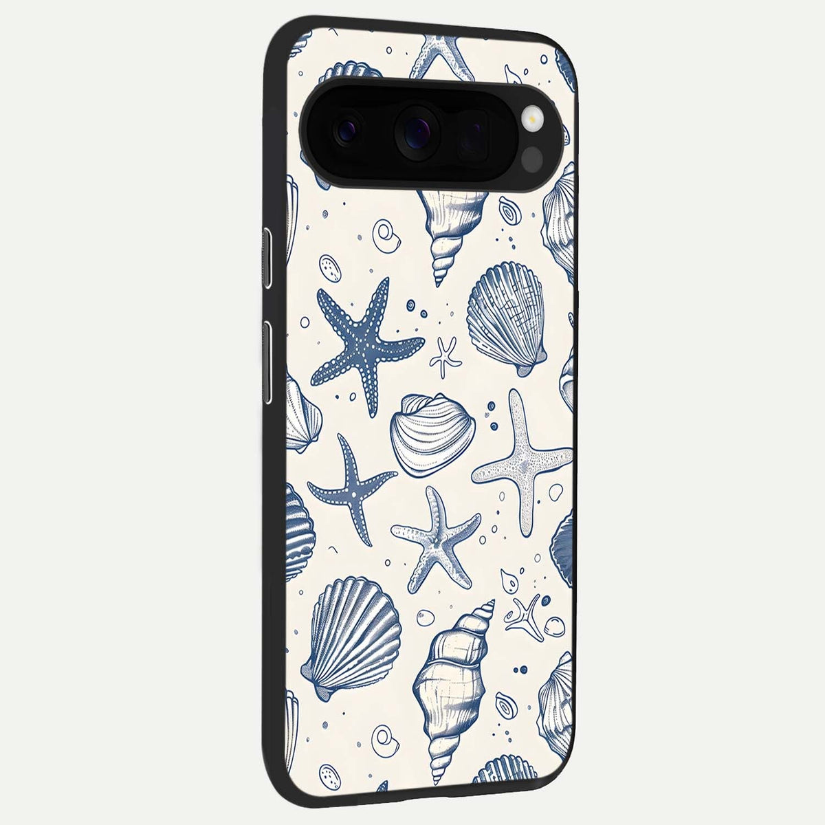  Blue Ocean Outline back cover For Google Pixel 10 Pro XL slim fit glass case with vibrant aesthetic design