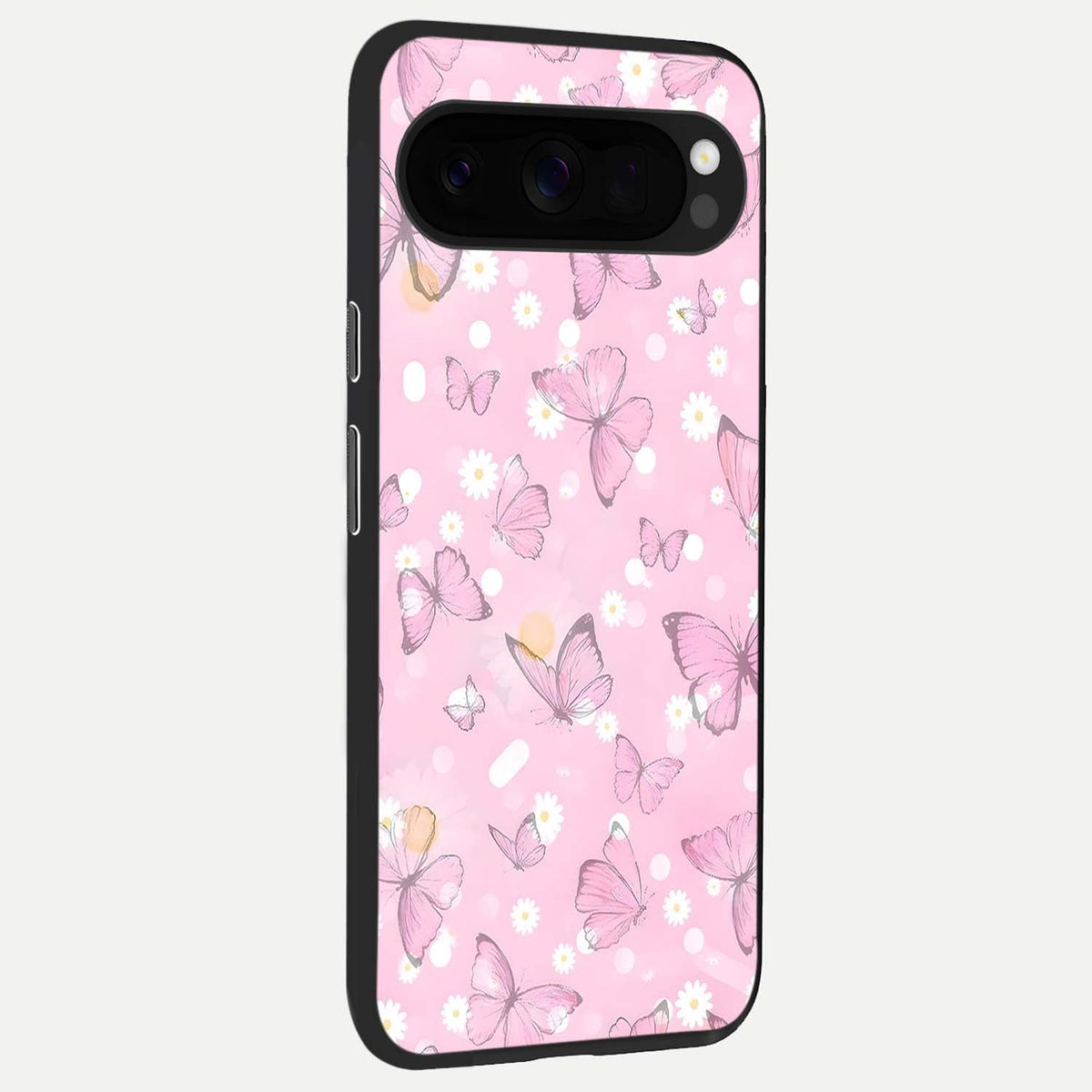  Blush Butterfly Garden back cover For Google Pixel 10 Pro XL slim fit glass case with vibrant aesthetic design