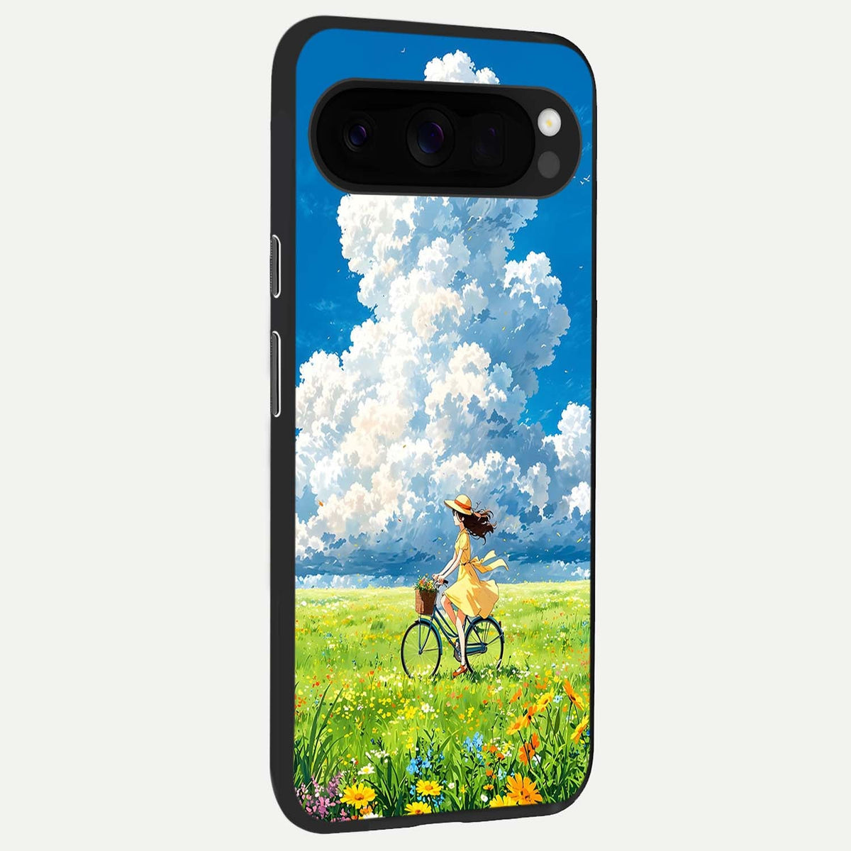  Breezy Meadow Ride back cover For Google Pixel 10 Pro XL slim fit glass case with vibrant aesthetic design