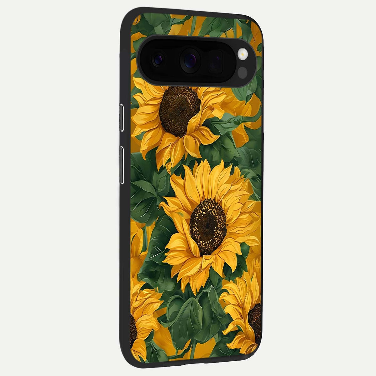  Bright Sunflower Bloom back cover For Google Pixel 10 Pro XL slim fit glass case with vibrant aesthetic design