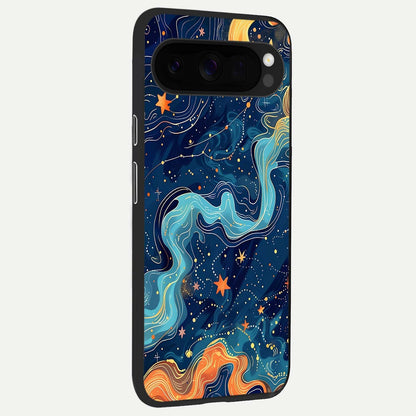  Celestial Dream Flow back cover For Google Pixel 10 Pro XL slim fit glass case with vibrant aesthetic design