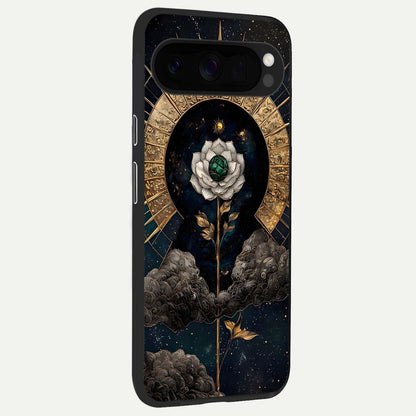  Celestial Lotus Morang back cover For Google Pixel 10 Pro XL slim fit glass case with vibrant aesthetic design