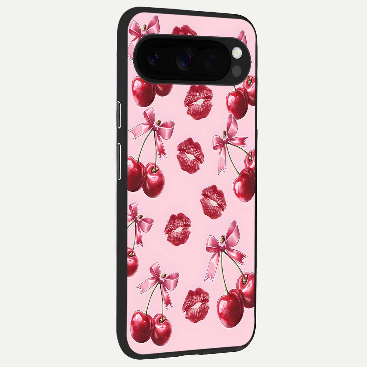  Cherry With Lips back cover For Google Pixel 10 Pro XL slim fit glass case with vibrant aesthetic design