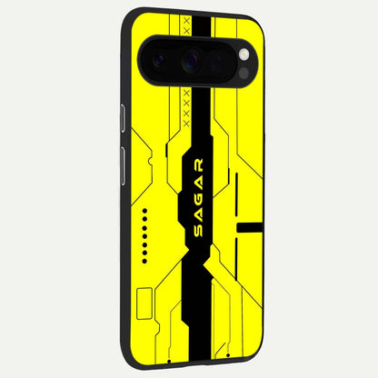  Circuit CYBERPUNK Custom Name back cover For Google Pixel 10 Pro XL slim fit glass case with vibrant aesthetic design