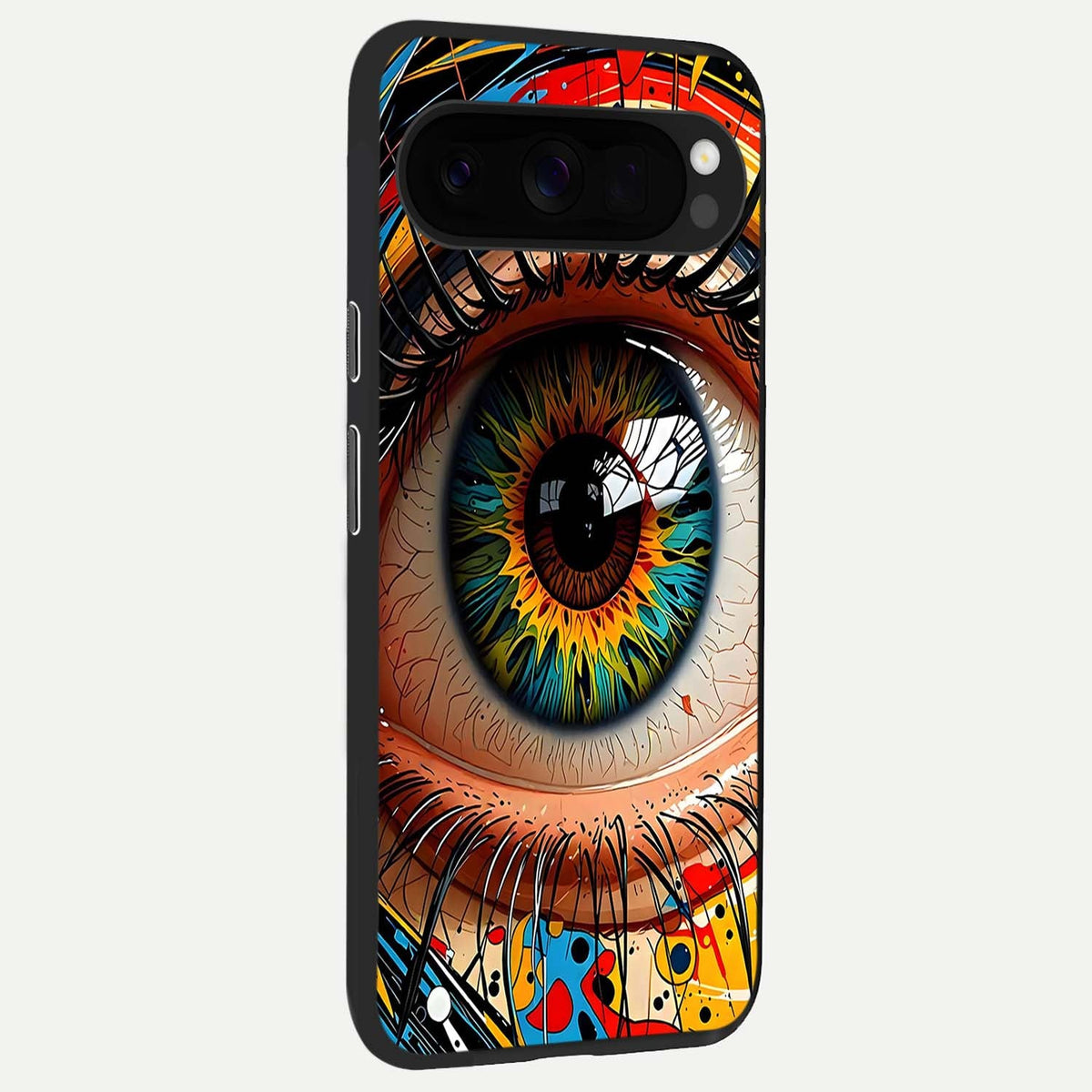  Colorful Eye back cover For Google Pixel 10 Pro XL slim fit glass case with vibrant aesthetic design