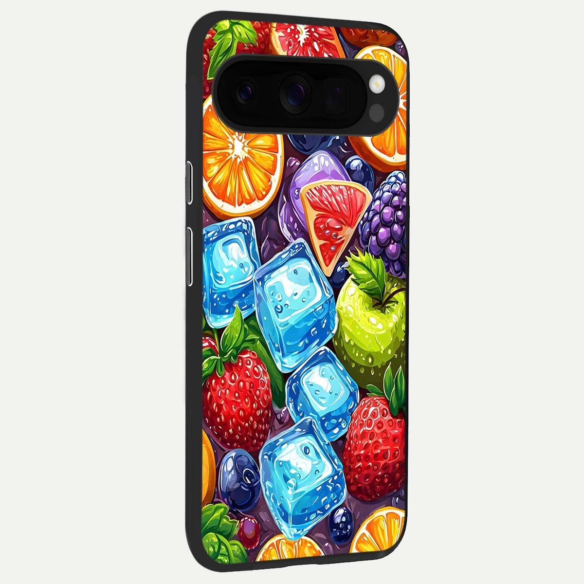  Colorful Fruits with Ice back cover For Google Pixel 10 Pro XL slim fit glass case with vibrant aesthetic design
