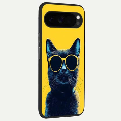  Cool Cat Vibes back cover For Google Pixel 10 Pro XL slim fit glass case with vibrant aesthetic design
