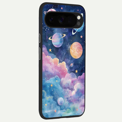  Cosmic Planet Dreams back cover For Google Pixel 10 Pro XL slim fit glass case with vibrant aesthetic design