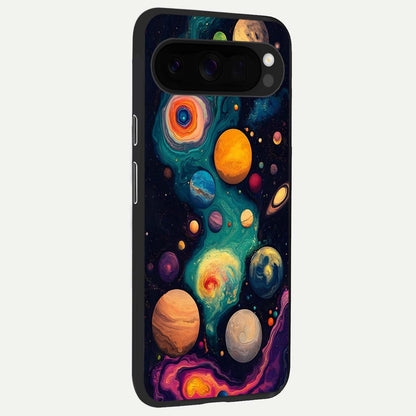  Cosmic Planet Journey back cover For Google Pixel 10 Pro XL slim fit glass case with vibrant aesthetic design