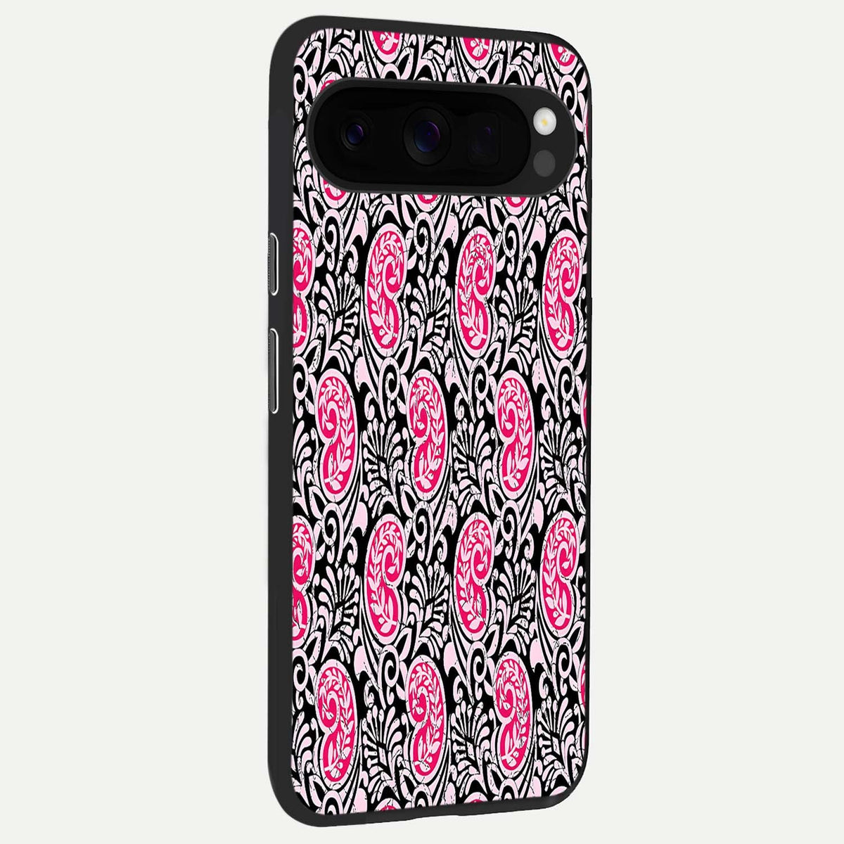  Crimson Paisley Charm back cover For Google Pixel 10 Pro XL slim fit glass case with vibrant aesthetic design