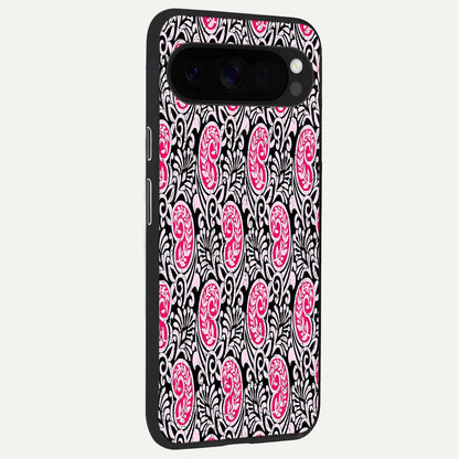  Crimson Paisley Charm back cover For Google Pixel 10 Pro XL slim fit glass case with vibrant aesthetic design