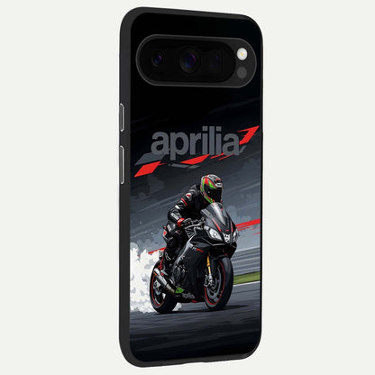  Dark Aprilla back cover For Google Pixel 10 Pro XL slim fit glass case with vibrant aesthetic design
