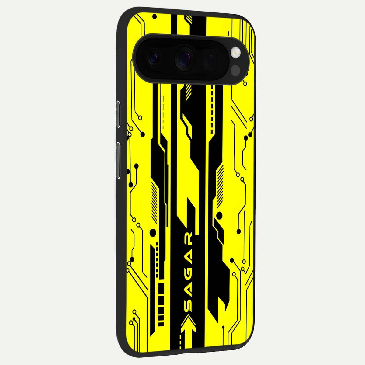  Electric Pulse CYBERPUNK Custom Name back cover For Google Pixel 10 Pro XL slim fit glass case with vibrant aesthetic design