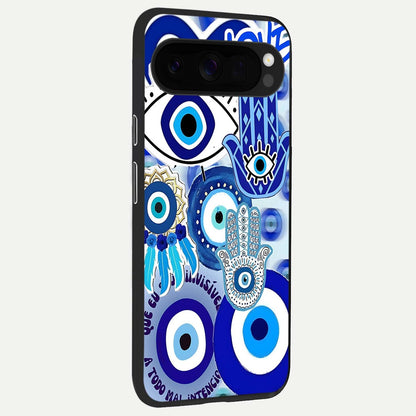  Evil Eyes Dream back cover For Google Pixel 10 Pro XL slim fit glass case with vibrant aesthetic design