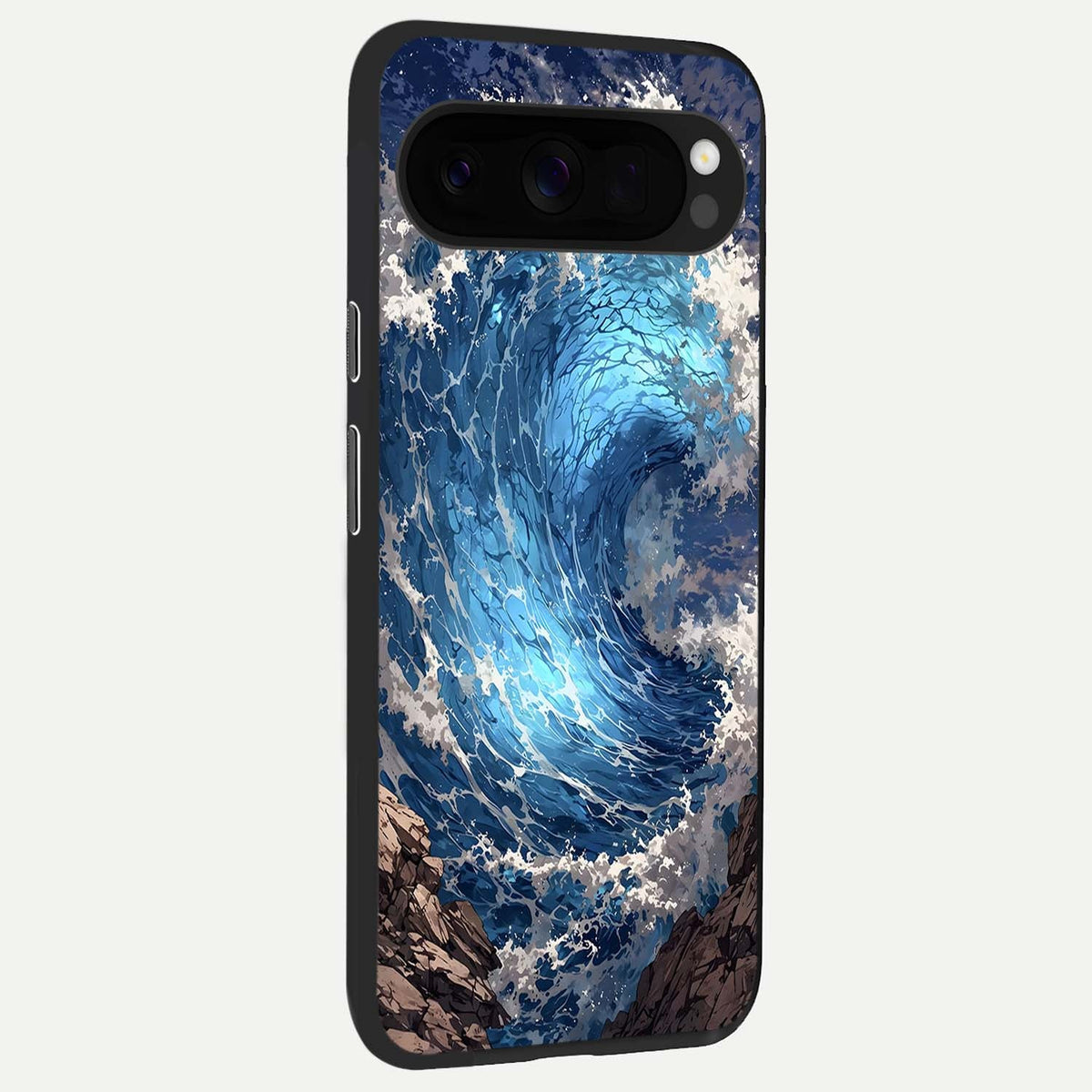  Giant Ocean Wave back cover For Google Pixel 10 Pro XL slim fit glass case with vibrant aesthetic design
