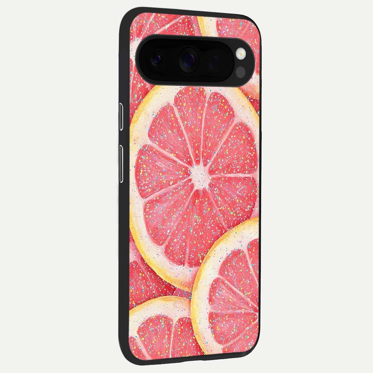  Glitter Grapefruit back cover For Google Pixel 10 Pro XL slim fit glass case with vibrant aesthetic design