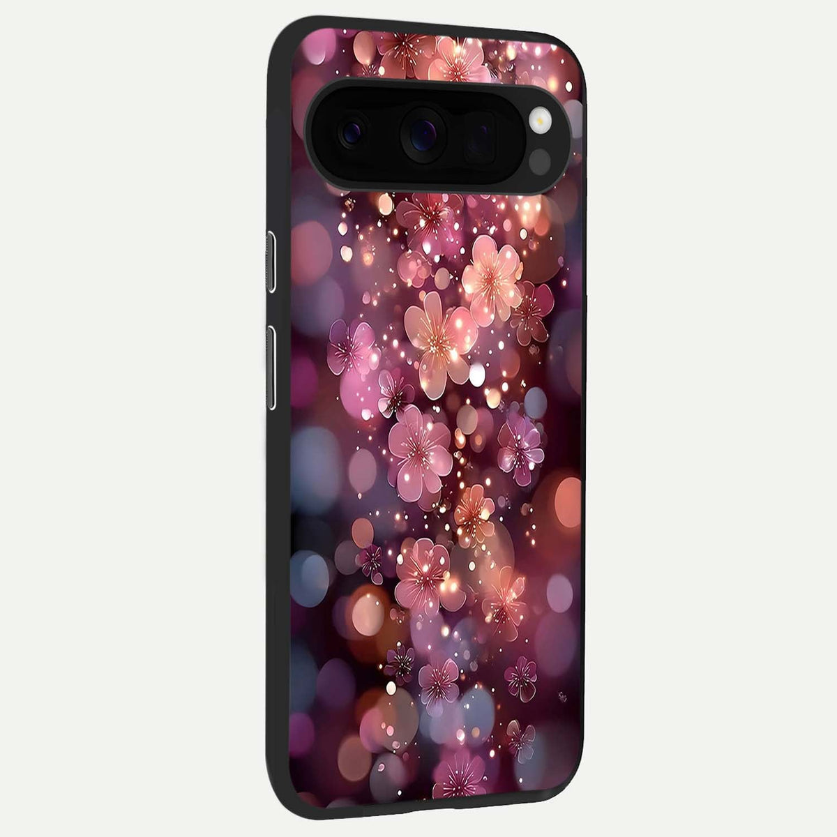  Glowing Petal Bliss back cover For Google Pixel 10 Pro XL slim fit glass case with vibrant aesthetic design