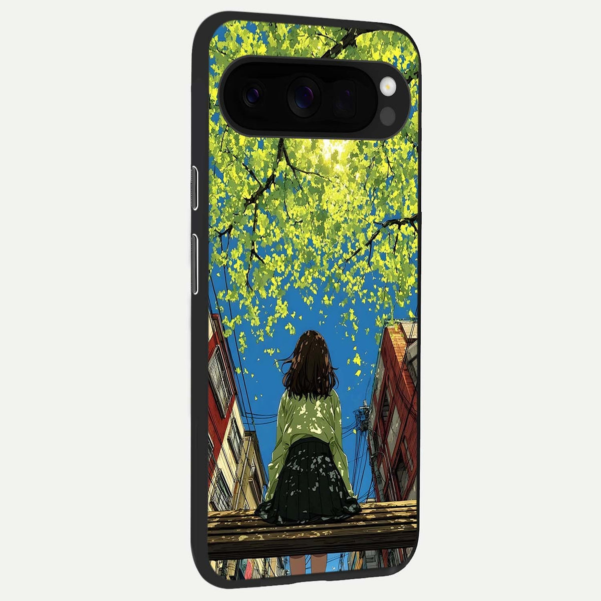  Golden Leaves Glow back cover For Google Pixel 10 Pro XL slim fit glass case with vibrant aesthetic design