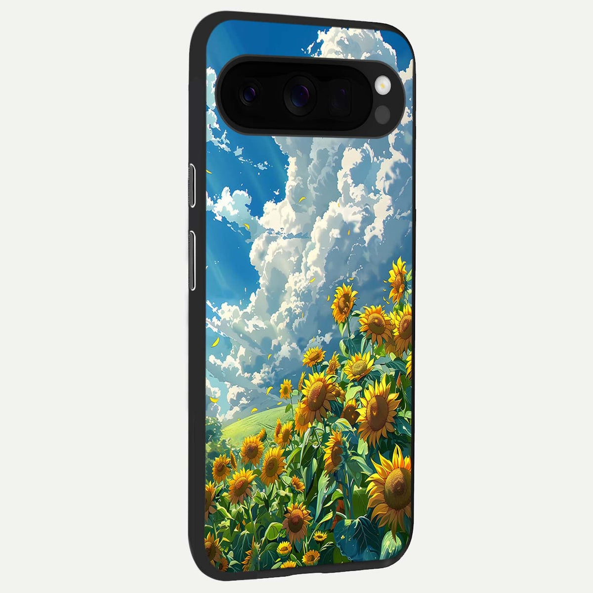  Golden Sun Glory back cover For Google Pixel 10 Pro XL slim fit glass case with vibrant aesthetic design