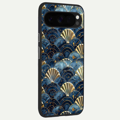  Golden Wave Luxe back cover For Google Pixel 10 Pro XL slim fit glass case with vibrant aesthetic design