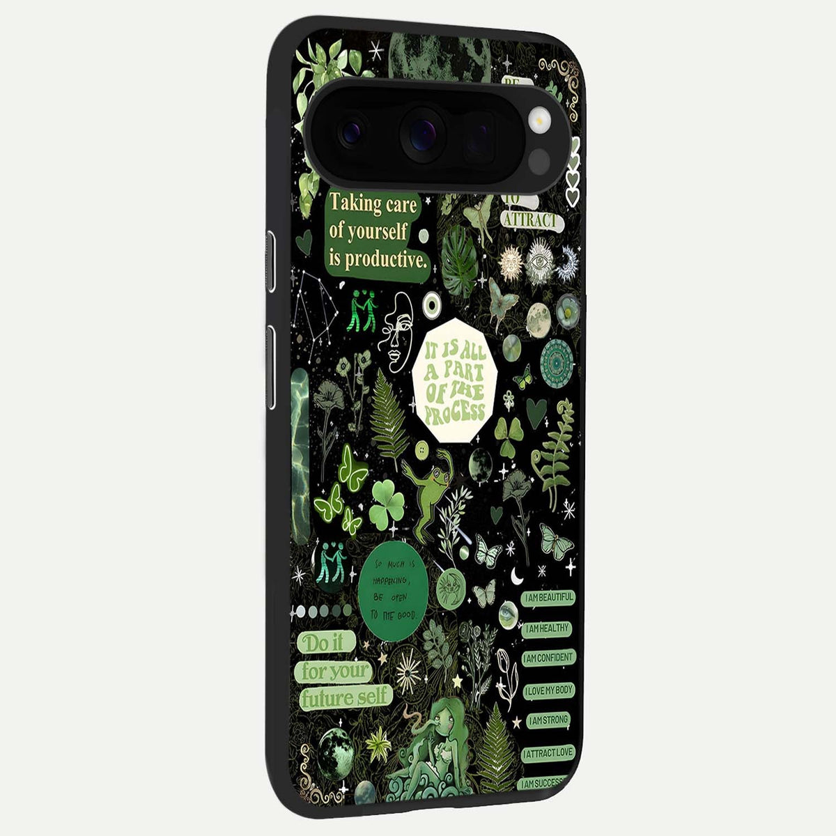  Green Mandala Pattern back cover For Google Pixel 10 Pro XL slim fit glass case with vibrant aesthetic design