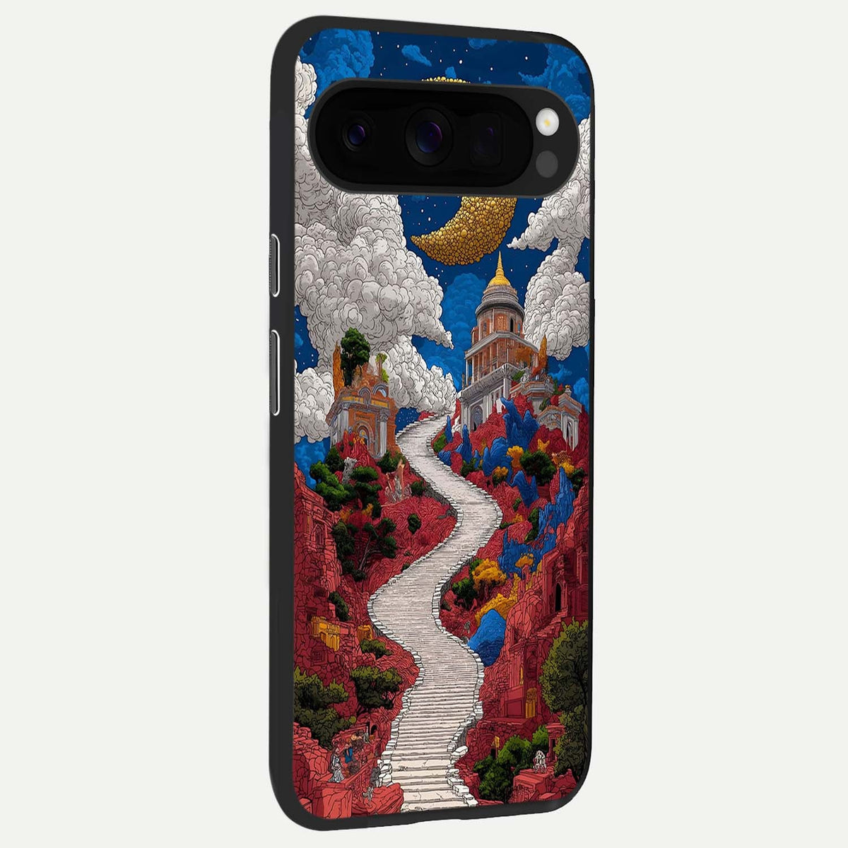  Heavenly Moon Path back cover For Google Pixel 10 Pro XL slim fit glass case with vibrant aesthetic design