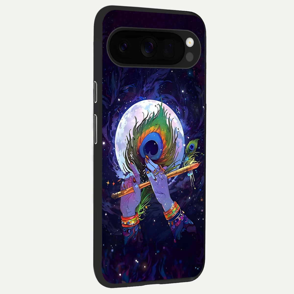  Krishna Hands Art back cover For Google Pixel 10 Pro XL slim fit glass case with vibrant aesthetic design