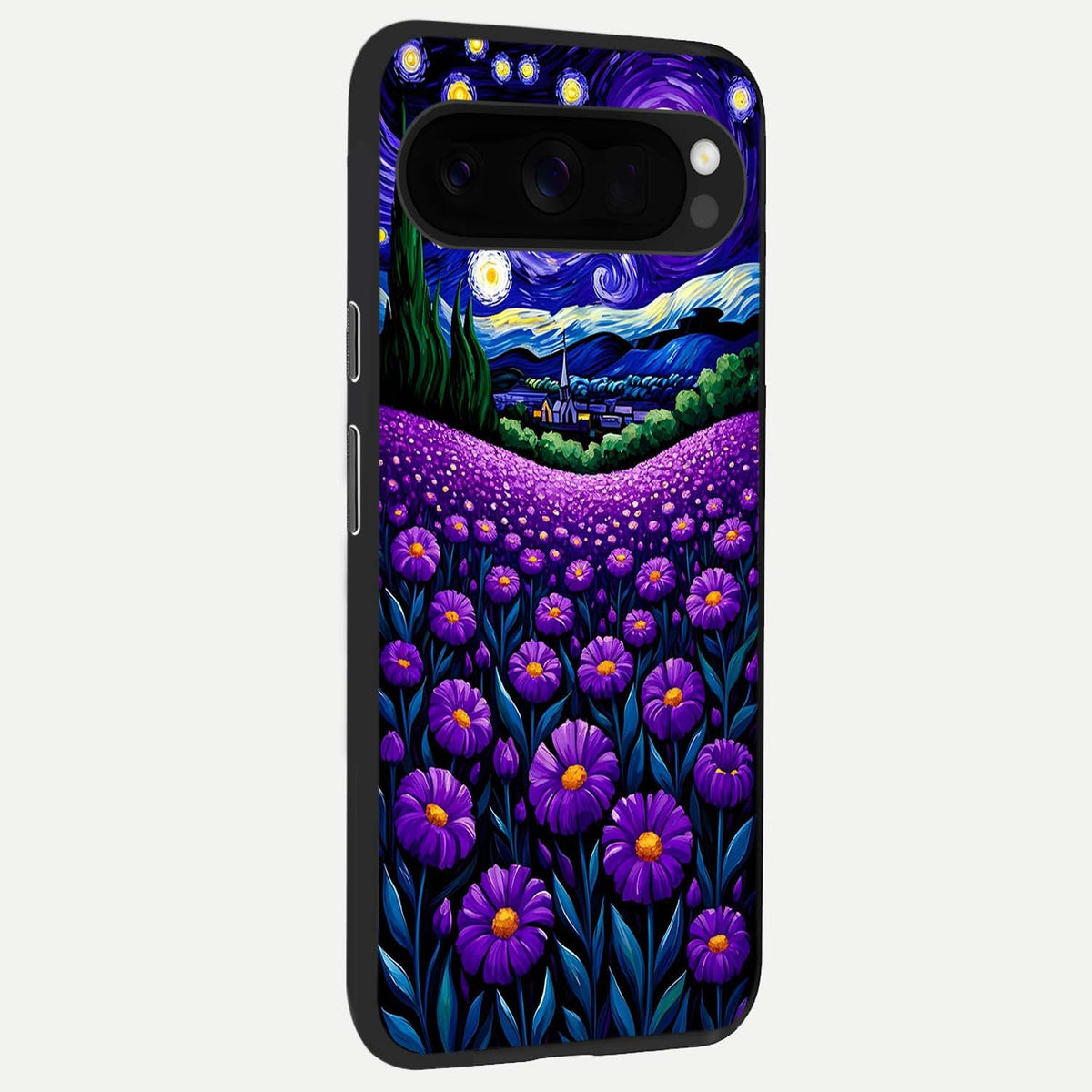  Lavender Moon Field back cover For Google Pixel 10 Pro XL slim fit glass case with vibrant aesthetic design