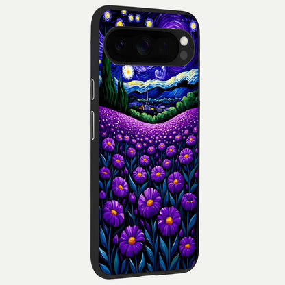  Lavender Moon Field back cover For Google Pixel 10 Pro XL slim fit glass case with vibrant aesthetic design