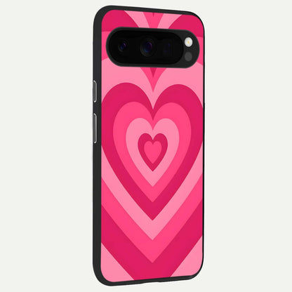  Layered Love Hearts back cover For Google Pixel 10 Pro XL slim fit glass case with vibrant aesthetic design