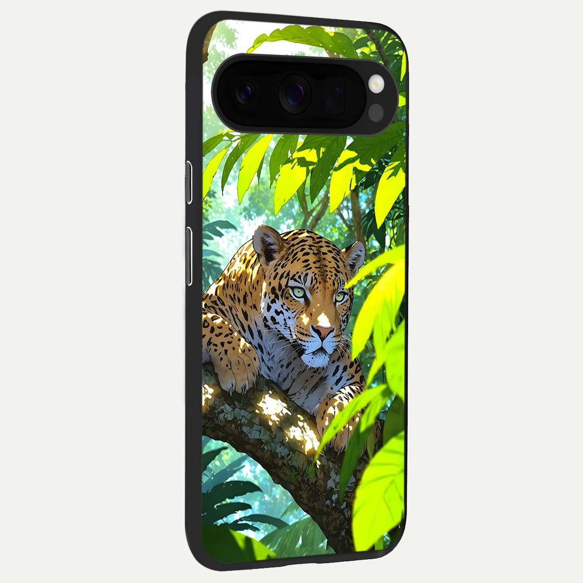 Leopard in Jungle back cover For Google Pixel 10 Pro XL slim fit glass case with vibrant aesthetic design