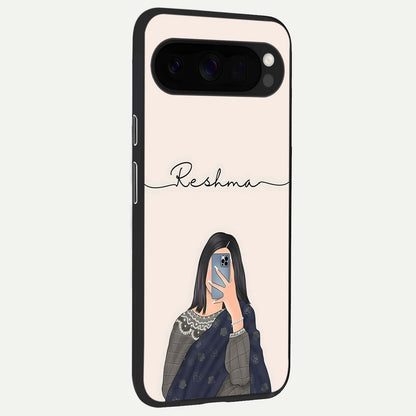  Mirror Mood Muse With Custom Name back cover For Google Pixel 10 Pro XL slim fit glass case with vibrant aesthetic design