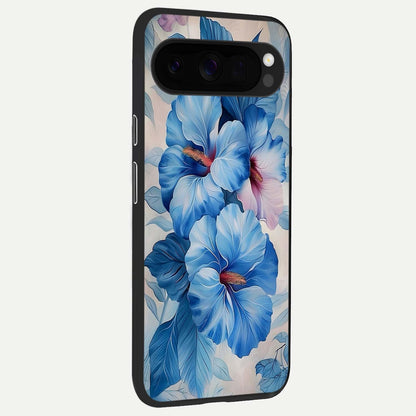  Ocean Hibiscus Grace back cover For Google Pixel 10 Pro XL slim fit glass case with vibrant aesthetic design