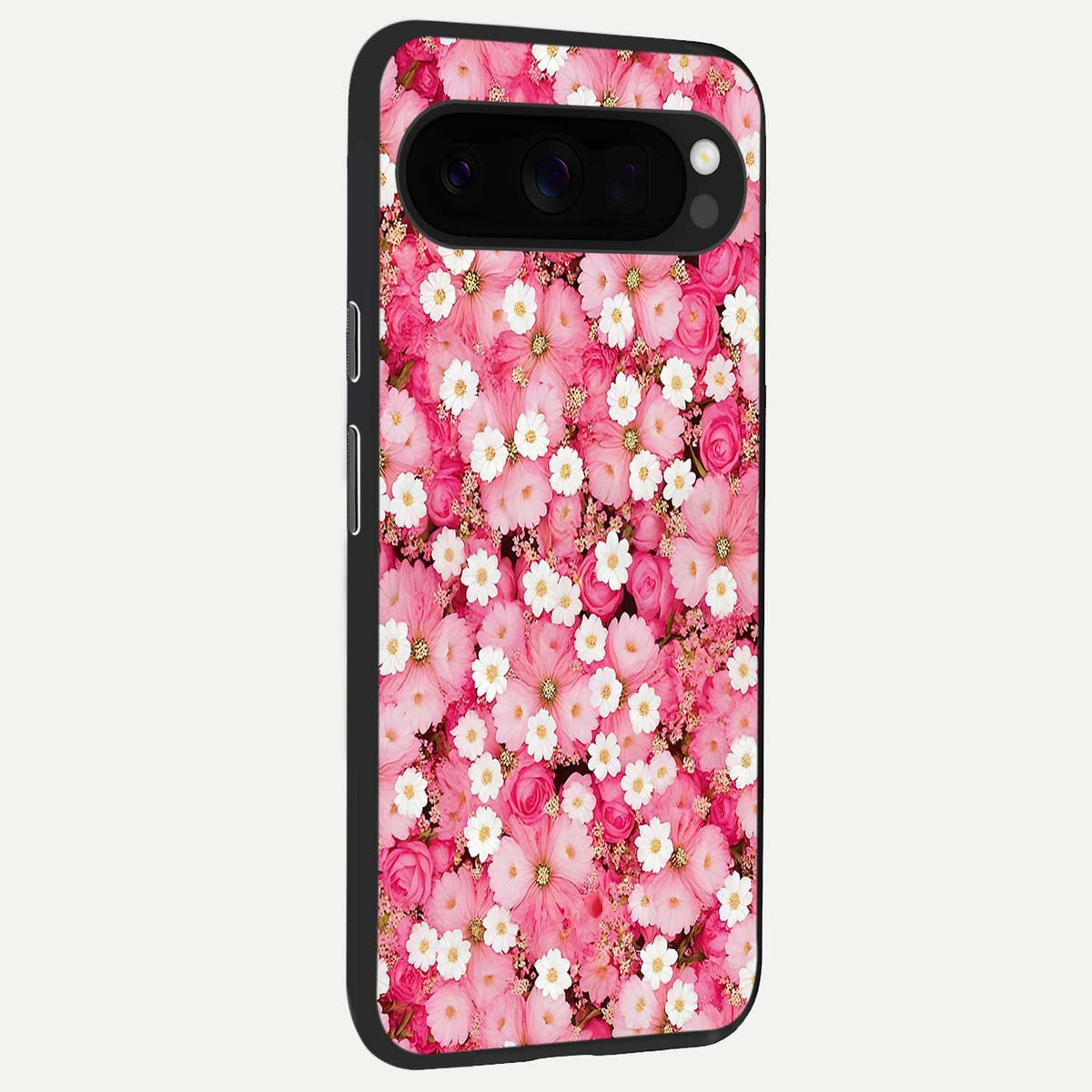  Pink Daisy Bliss back cover For Google Pixel 10 Pro XL slim fit glass case with vibrant aesthetic design